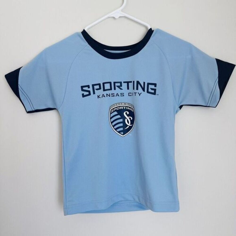 Sporting Kansas City Jersey Unisex XS 4/5 Short‎ Sleeve Blue MLS Soccer